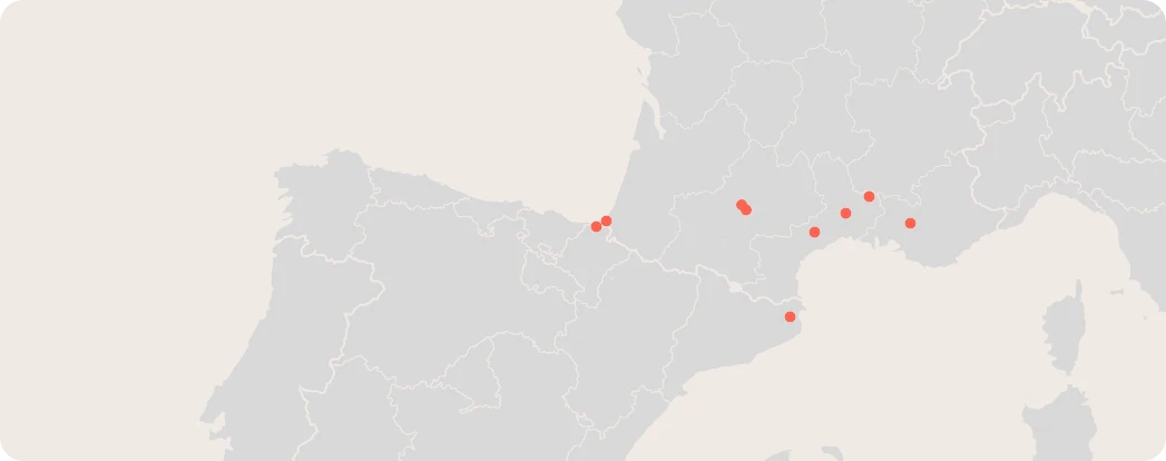 Carte des centres Elha en France